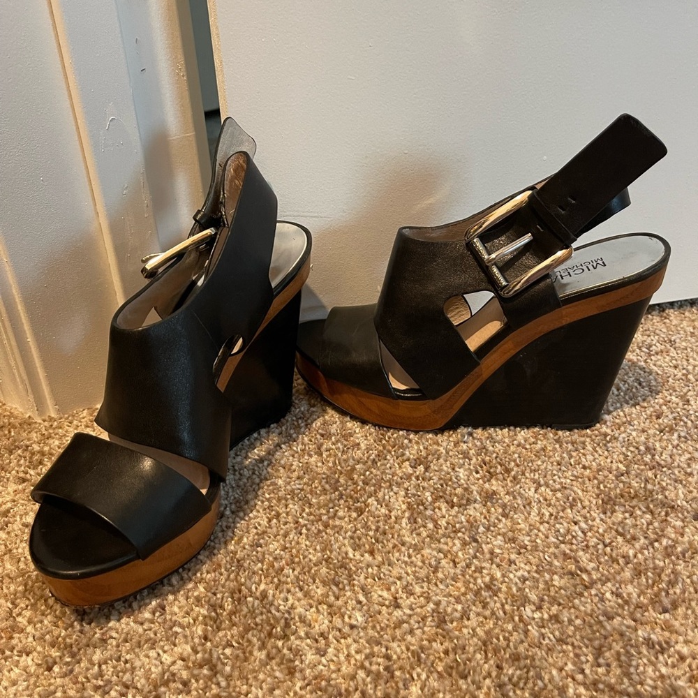 Michael Kors Black Wedges